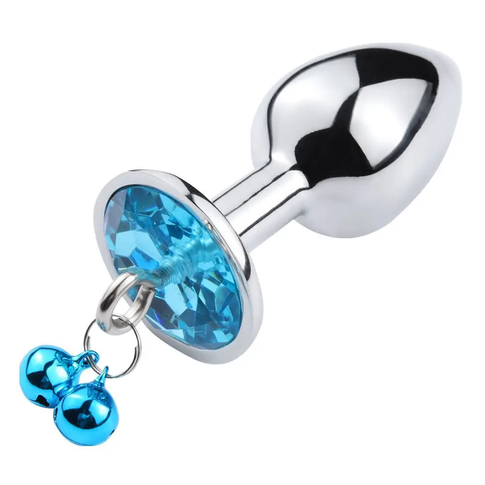 Traction Chain Bell Anal Plug Metal Anal Beads Crystal Anus Expander Erotic Beads Butt Plug Sex Toys for Women Gay Bdsm Slave