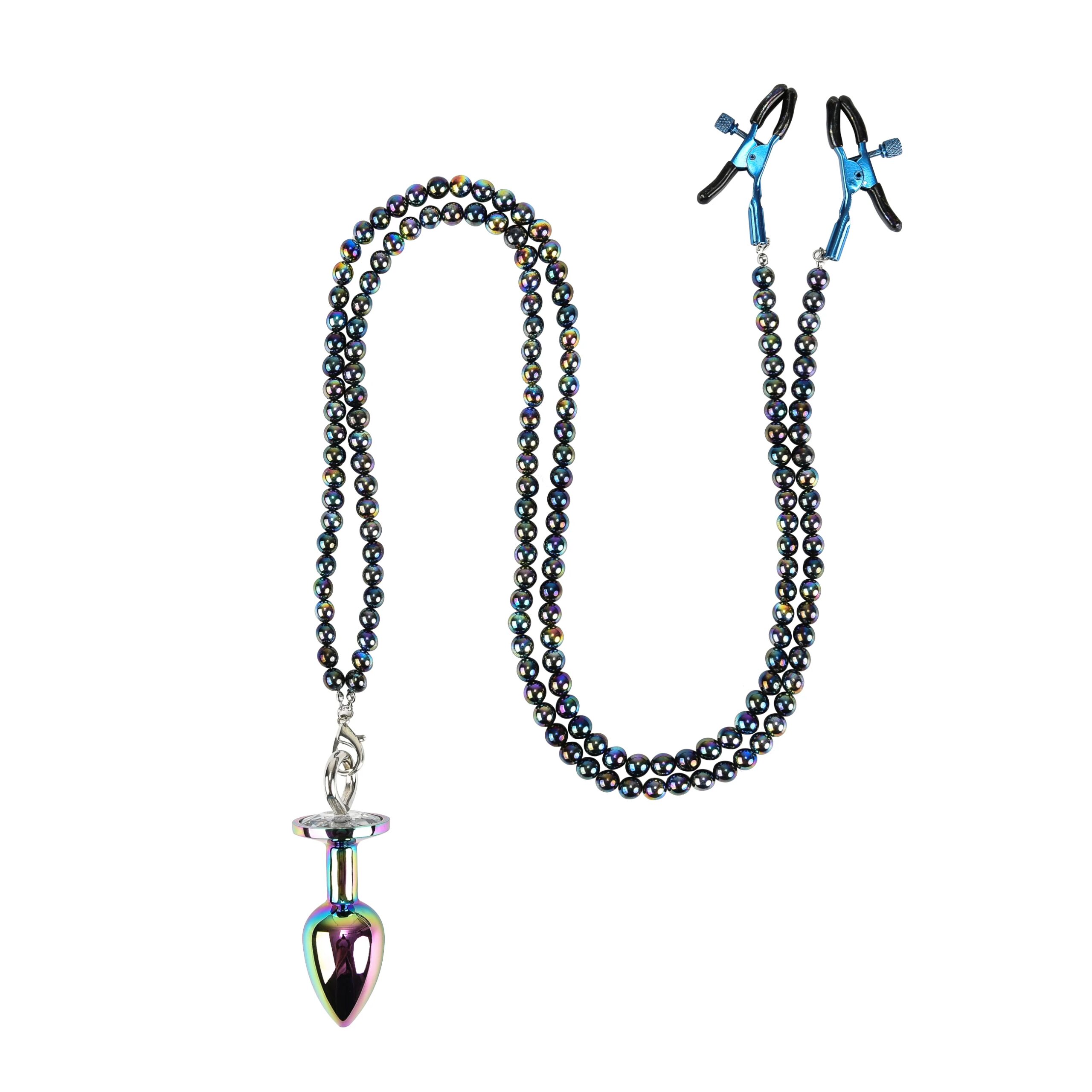 Small Medium Large Anal Beads Butt plug Pearl Nipple Clamps Set With Chain Metal Breast Clip Bondage Slave Couple Game Sex Toy Small Medium Large Anal Beads Butt plug Pearl Nipple Clamps Set With Chain Metal Breast Clip Bondage Slave Couple Game Sex Toy