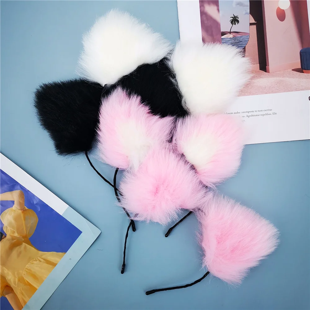 40cm Fox Tail Anal Plug Sexy Plush Cat Ears Headbands Set Butt Plug Tail Erotic Cosplay Sex Toys for Women Anal Masturbating