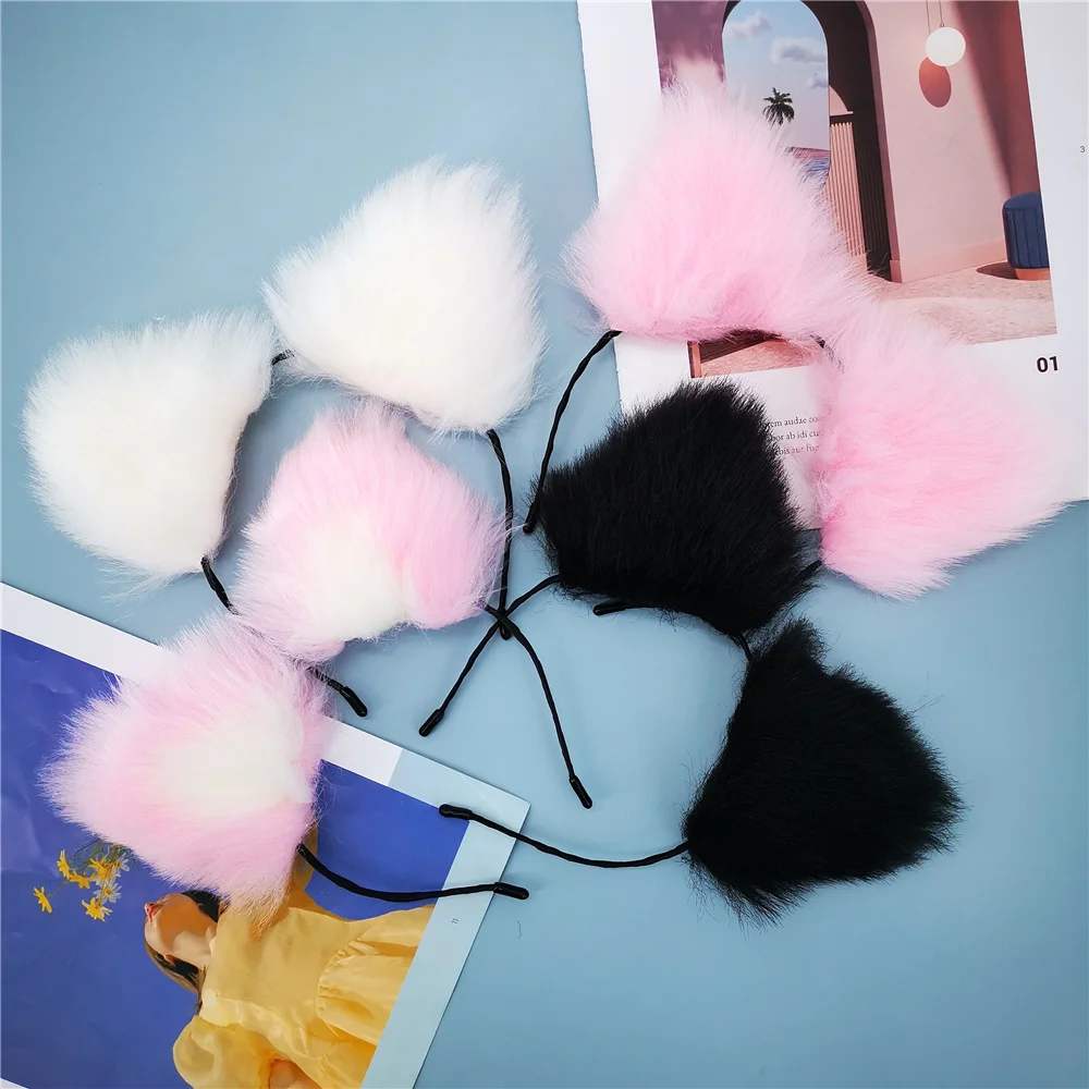 40cm Fox Tail Anal Plug Sexy Plush Cat Ears Headbands Set Butt Plug Tail Erotic Cosplay Sex Toys for Women Anal Masturbating