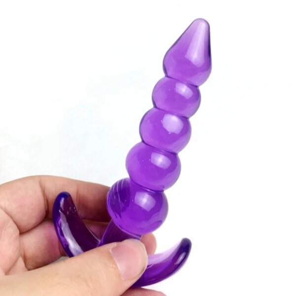 Anal Beads Jelly Anal Plug Butt Plug G-spot Prostate Massager Silicone Adult Sex Toys For Woman Men Gay Erotic Products