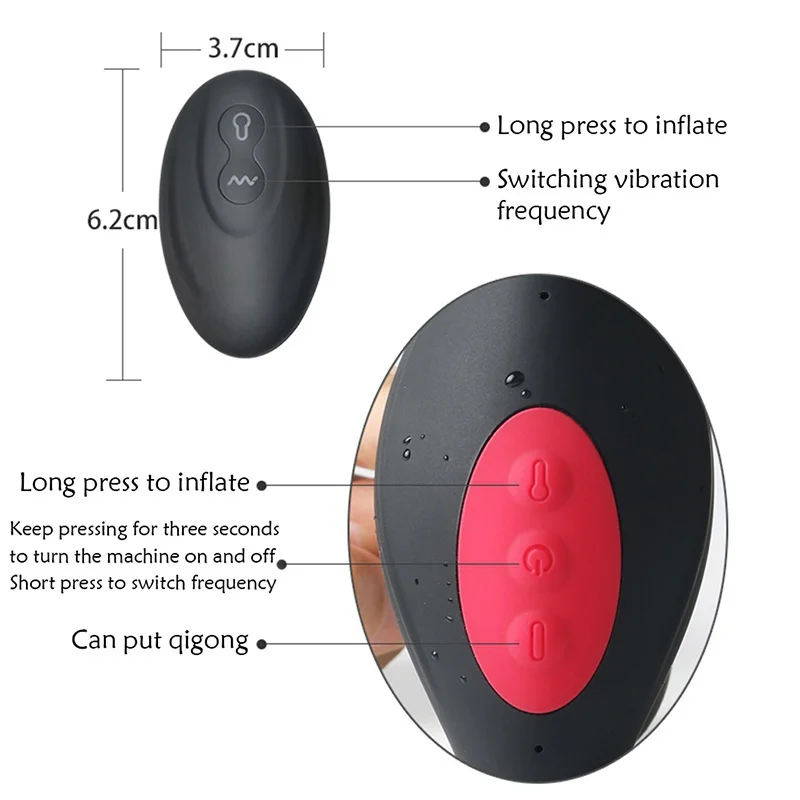 Anal Vibrator Inflatable Butt Plug Remote Prostate Massager Automatic Inflation Vibrating Male Female Prostate Stimulator