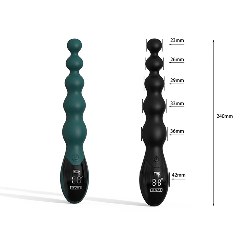 Anal Beads Butt Plug for Women Men Anal Vibrator Prostate Massager Anal Balls Men Silicone Masturbator with LED Screen Anal Beads Butt Plug for Women Men Anal Vibrator Prostate Massager Anal Balls Men Silicone Masturbator with LED Screen