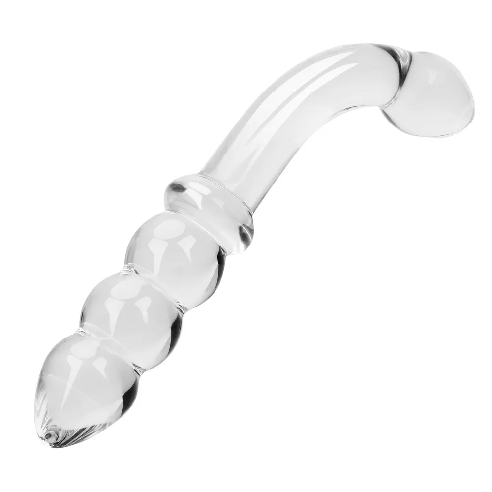 2 In 1 Glass Anal Beads Butt Plug For Women Hard Dildos Vaginal Anus Dilator Men Prostate Massager Female Masturbator Sex Toy 18
