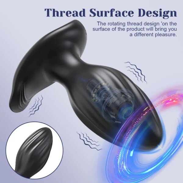 360° Rotation Wireless Control Anal Vibrator APP Bluetooth Butt Plug Men Prostate Massager Male Ass Anal Adult Sex Toys Couples