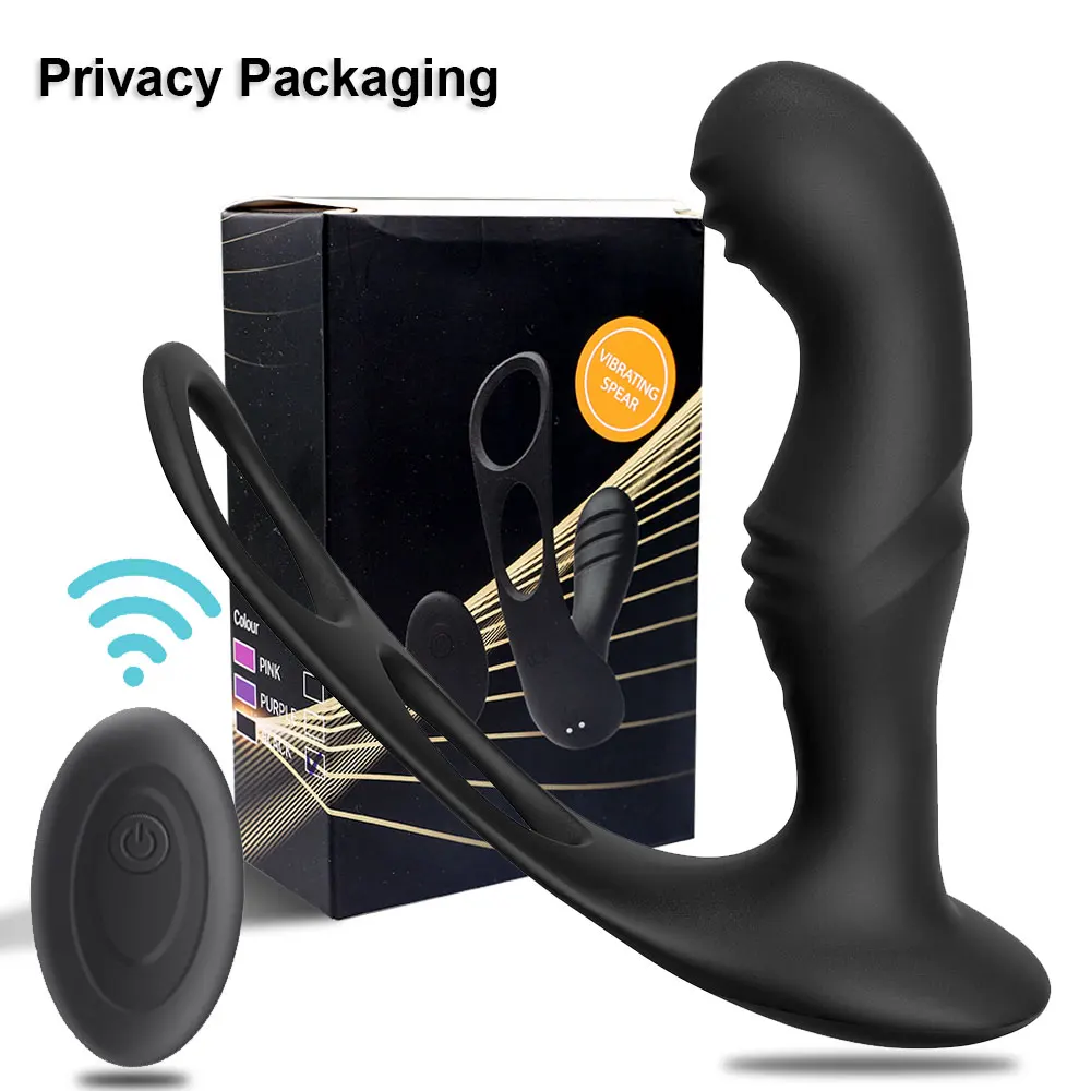 Male Prostate Massage Remote Anal Vibrator 10 Speeds Delay Ejaculation Ring Testis Stimulate Anus Plug Butt Adult Sex Toys 18+