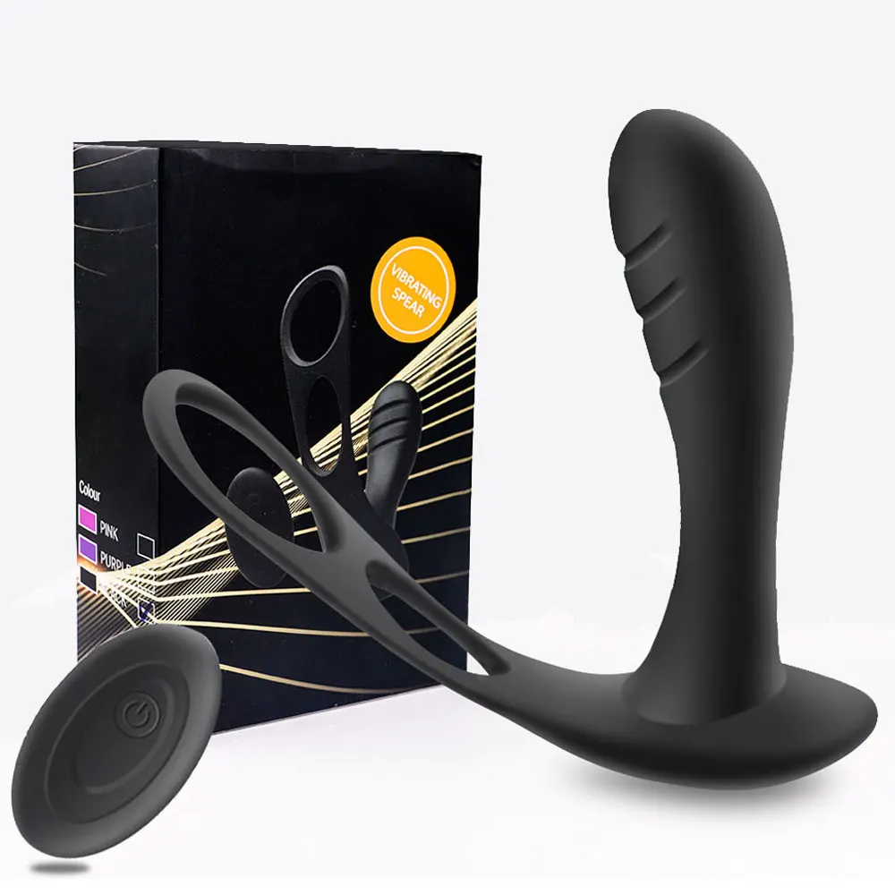 Male Prostate Massage Remote Anal Vibrator 10 Speeds Delay Ejaculation Ring Testis Stimulate Anus Plug Butt Adult Sex Toys 18+