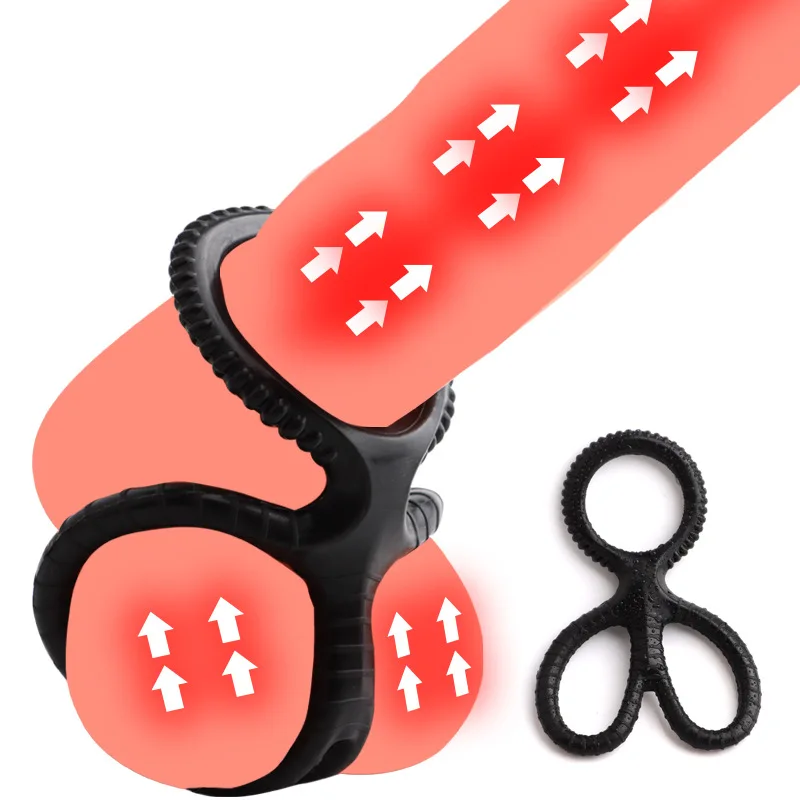 Reusable Sex Toys For Men Penis Ring Enlargement Delay Ejaculation Condom No Vibrator Women Bdsm Anal Clitoris Massager Sex Shop