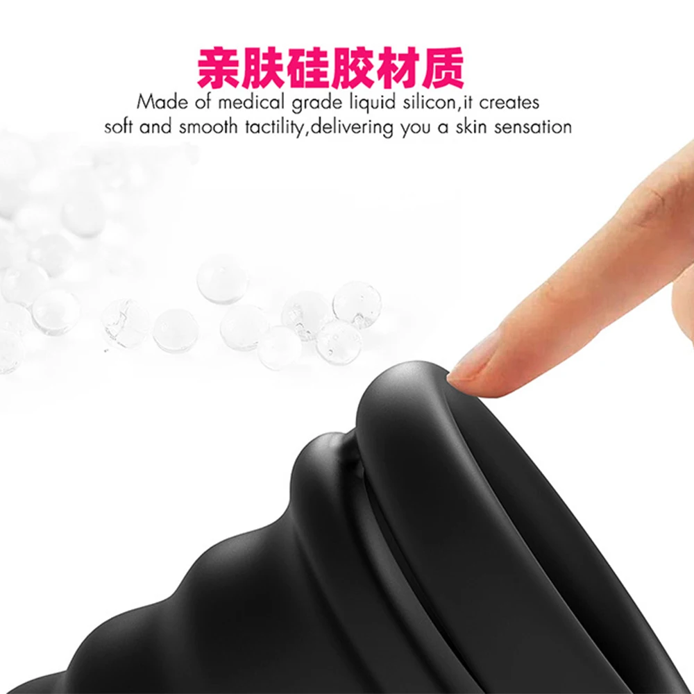 Reusable Sex Toys For Men Penis Ring Enlargement Delay Ejaculation Condom No Vibrator Women Bdsm Anal Clitoris Massager Sex Shop