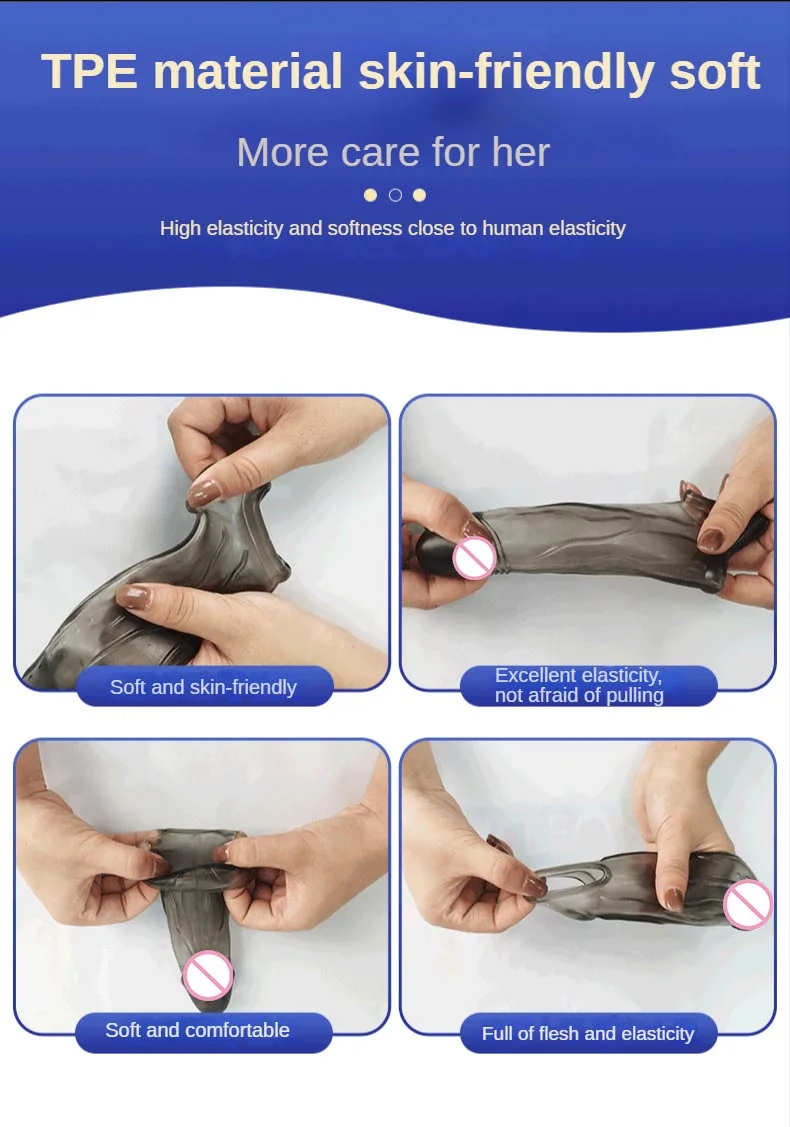 Reusable Sex Toys For Men Penis Ring Enlargement Delay Ejaculation Condom No Vibrator Women Bdsm Anal Clitoris Massager Sex Shop