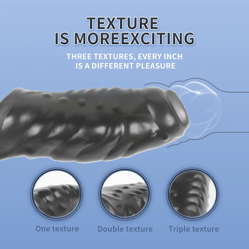 Reusable Sex Toys For Men Penis Ring Enlargement Delay Ejaculation Condom No Vibrator Women Bdsm Anal Clitoris Massager Sex Shop