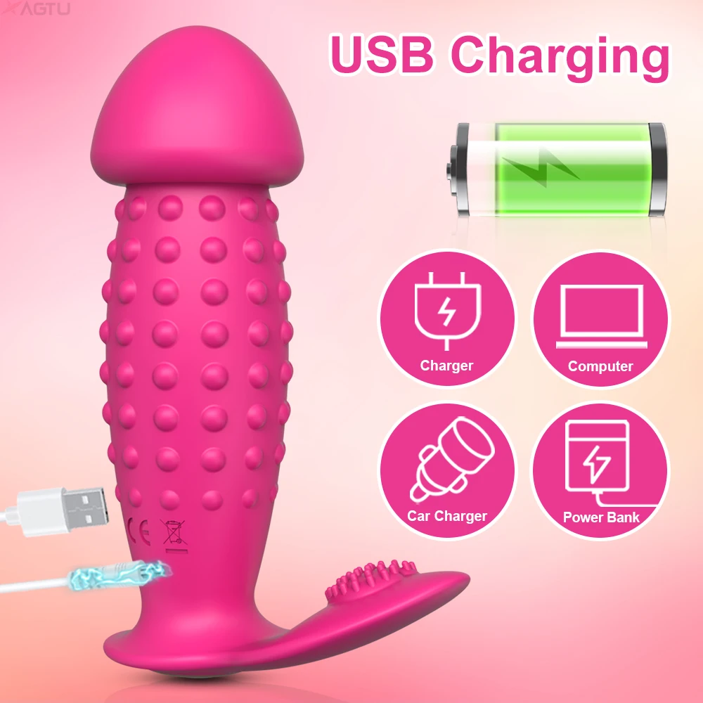 Anal Vibrator for Men Prostate Massager Remote Control Dildo Butt Plug Vibrating Adult Sex Toys for Women Male Couples