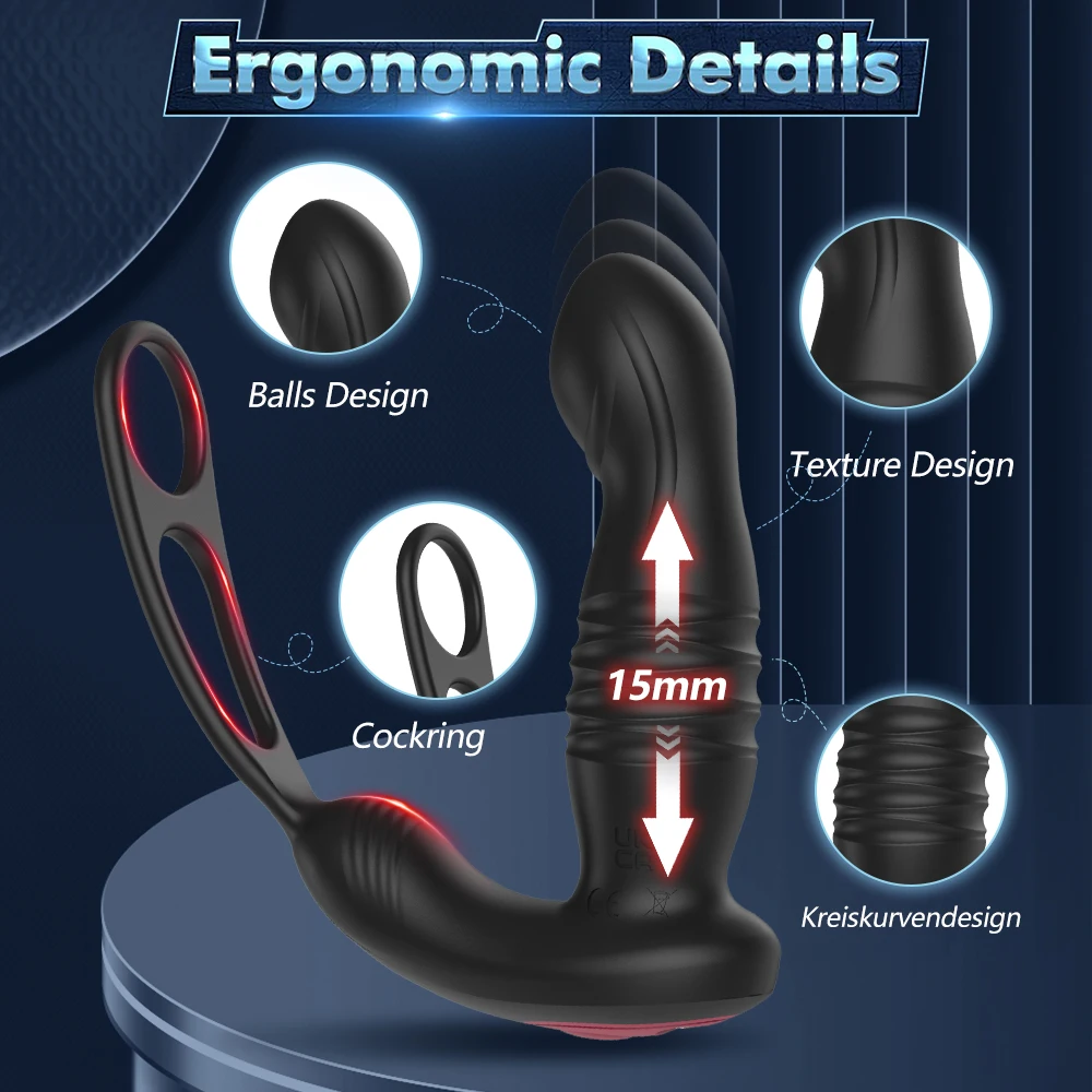 Telescopic Anal Vibrator for Man Penis Ring Bluetooth APP Men's masturbator Sex Toys for Men Gay Butt Plug Male Prostate Massage Telescopic Anal Vibrator for Man Penis Ring Bluetooth APP Men's masturbator Sex Toys for Men Gay Butt Plug Male Prostate Massage
