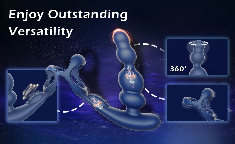 Male Prostate Massager Vibrator 360 Rotate Anal Plugs Masturbator Dual Motor Cock Ring Penis Stimulator Remote Control Sex Toys Male Prostate Massager Vibrator 360 Rotate Anal Plugs Masturbator Dual Motor Cock Ring Penis Stimulator Remote Control Sex Toys