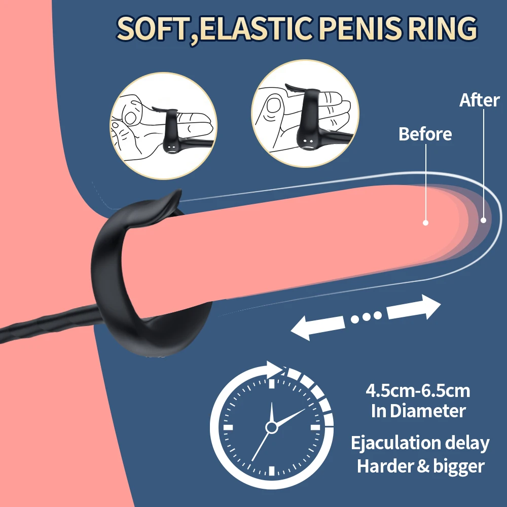 APP Bluetooth Prostate Vibrator Testicle Massage Anal Butt Plug Cock Penis Ring Male Masturbator Cocking Sex Toy for Men Sextoy