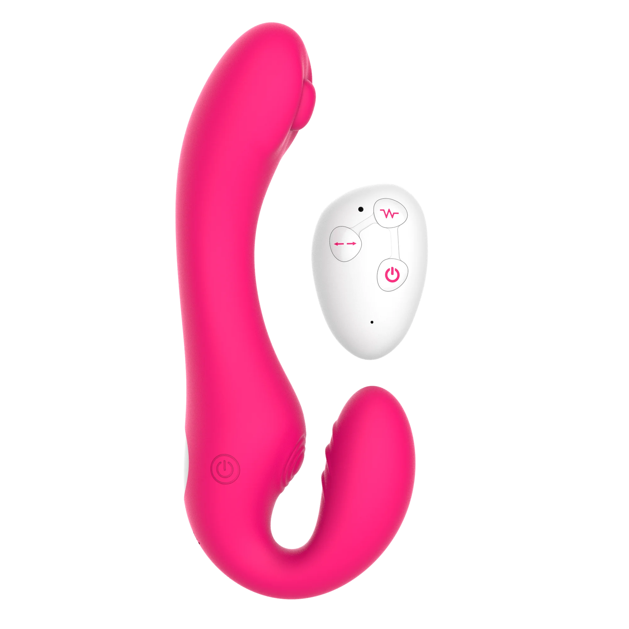 10 Speeds Strapless Strapon Anal Prostate Massager Dildo Vibrator Female Double Vibrating G Spot Adult Sex Toys for Women Couple