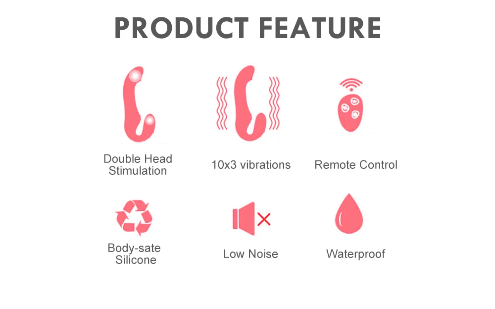 10 Speeds Strapless Strapon Anal Prostate Massager Dildo Vibrator Female Double Vibrating G Spot Adult Sex Toys for Women Couple