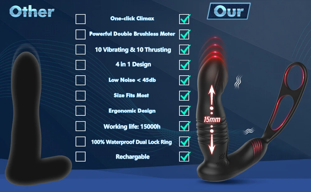 Vibrating Butt Plug Telescopic Prostate Massager Dual Cock Ring Sex Toys for Men Gay Anal Plug Bluetooth APP Vibrator for Adult Vibrating Butt Plug Telescopic Prostate Massager Dual Cock Ring Sex Toys for Men Gay Anal Plug Bluetooth APP Vibrator for Adult