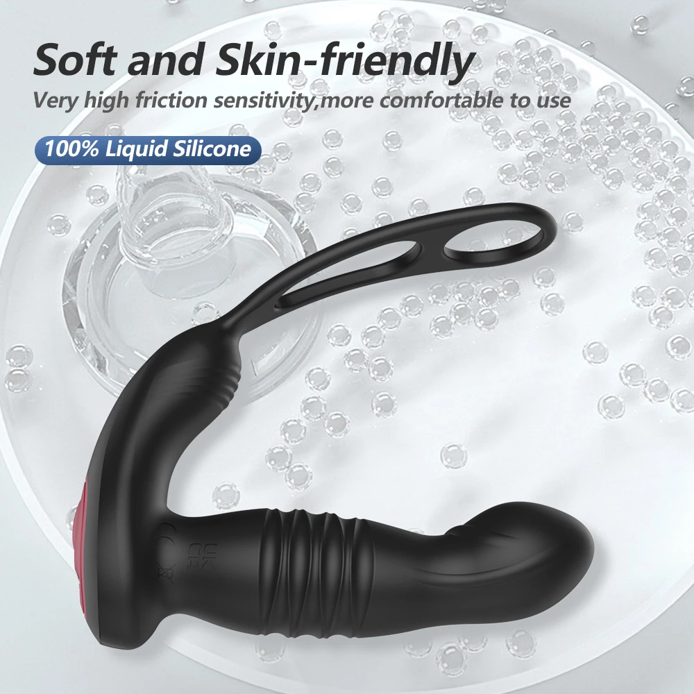 Vibrating Butt Plug Telescopic Prostate Massager Dual Cock Ring Sex Toys for Men Gay Anal Plug Bluetooth APP Vibrator for Adult Vibrating Butt Plug Telescopic Prostate Massager Dual Cock Ring Sex Toys for Men Gay Anal Plug Bluetooth APP Vibrator for Adult