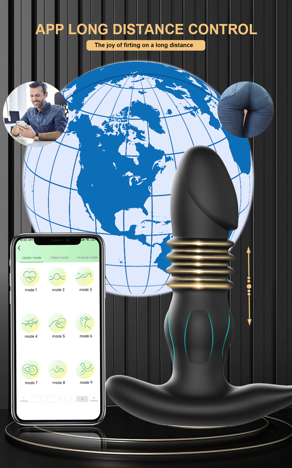 Telescopic Anal Vibrator Prostate Stimulator Massager Vibrators Delay Ejaculation Lock Ring Anal Butt Plug Sex Toy Dildo for Men Telescopic Anal Vibrator Prostate Stimulator Massager Vibrators Delay Ejaculation Lock Ring Anal Butt Plug Sex Toy Dildo for Men