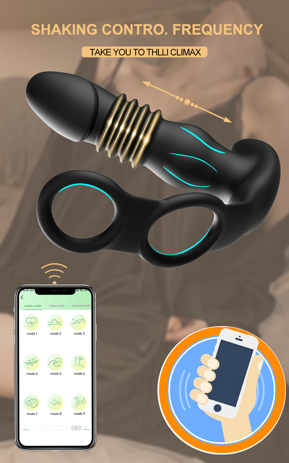 Telescopic Anal Vibrator Prostate Stimulator Massager Vibrators Delay Ejaculation Lock Ring Anal Butt Plug Sex Toy Dildo for Men Telescopic Anal Vibrator Prostate Stimulator Massager Vibrators Delay Ejaculation Lock Ring Anal Butt Plug Sex Toy Dildo for Men