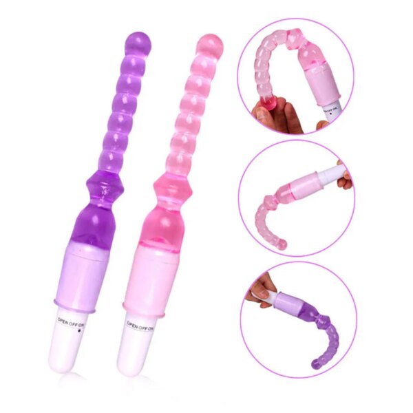 Anal Beads Vibrator Adult Masturbation Butt Plug Prostate Massager G-Spot Stimulation Soft Silicone Backyard Toy Sex for Couples