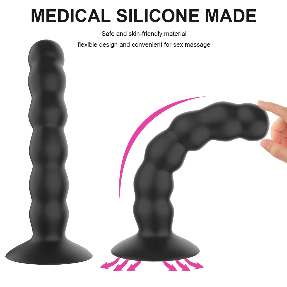 15/19cm Butt Plug Anal Beads Vibrators for Women Men Prostate Massager Dildos Sex Toys Adults Goods Suction Wireless Erotic Shop