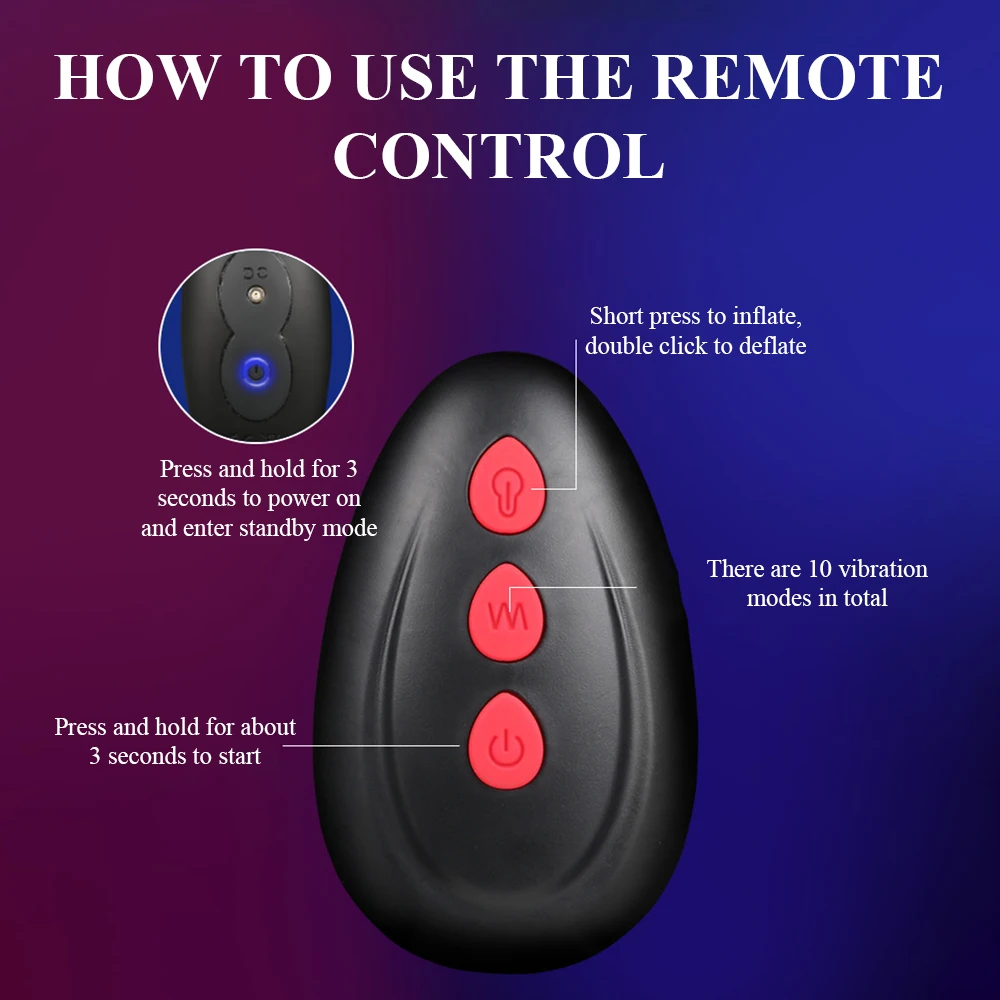 Inflatable Prostate Massager Anal Toys Powerfull Vibrator for Men Women Anal Plug Wireless Remote Control Sex Toy for Adult 18 Inflatable Prostate Massager Anal Toys Powerfull Vibrator for Men Women Anal Plug Wireless Remote Control Sex Toy for Adult 18