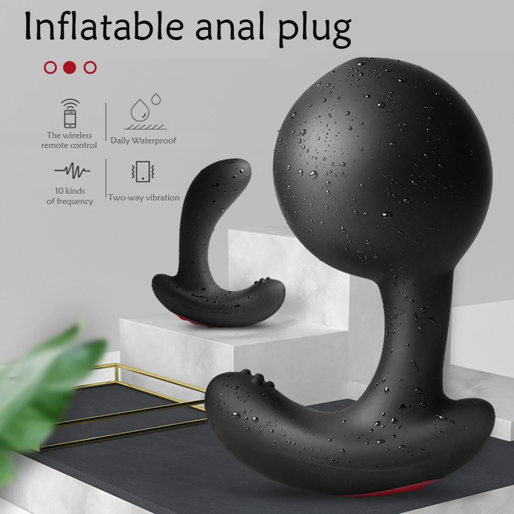 Inflatable Prostate Massager Anal Toys Powerfull Vibrator for Men Women Anal Plug Wireless Remote Control Sex Toy for Adult 18 Inflatable Prostate Massager Anal Toys Powerfull Vibrator for Men Women Anal Plug Wireless Remote Control Sex Toy for Adult 18