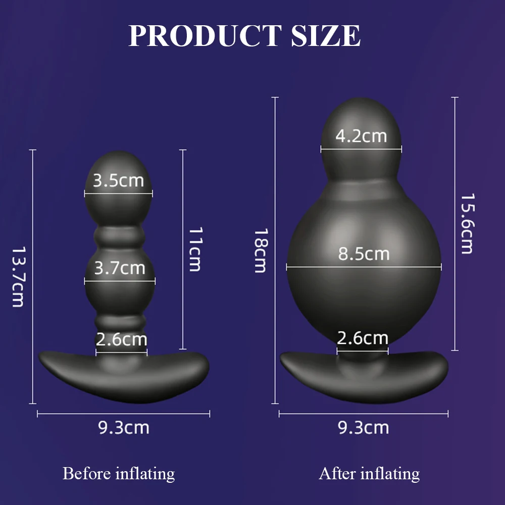 Inflatable Prostate Massager Anal Toys Powerfull Vibrator for Men Women Anal Plug Wireless Remote Control Sex Toy for Adult 18 Inflatable Prostate Massager Anal Toys Powerfull Vibrator for Men Women Anal Plug Wireless Remote Control Sex Toy for Adult 18