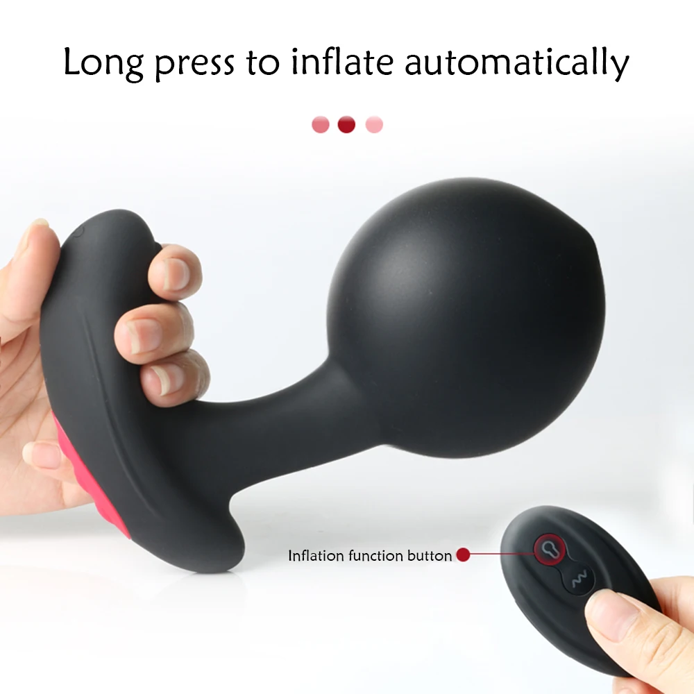 Inflatable Prostate Massager Anal Toys Powerfull Vibrator for Men Women Anal Plug Wireless Remote Control Sex Toy for Adult 18 Inflatable Prostate Massager Anal Toys Powerfull Vibrator for Men Women Anal Plug Wireless Remote Control Sex Toy for Adult 18