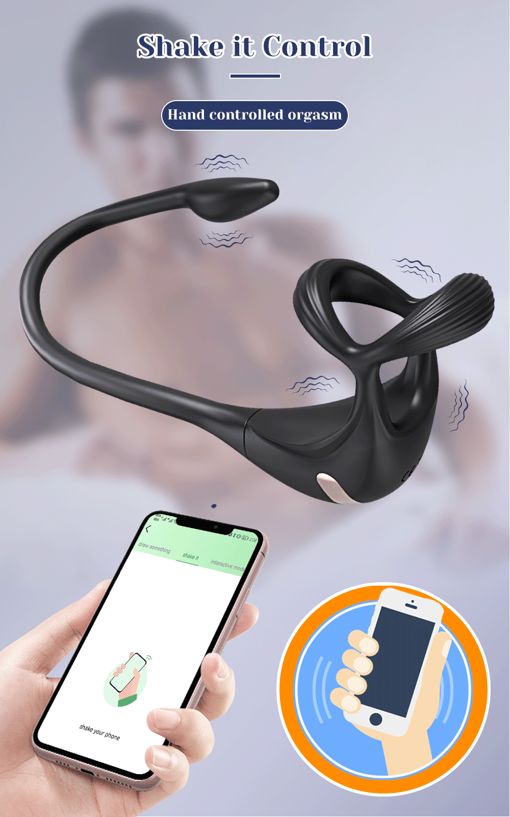 Vibrating Cock Ring Taint Stimulator with Mini Prostate Massager App Control Sex Toys for Men Couples Anal Butt Plug Penis Ring