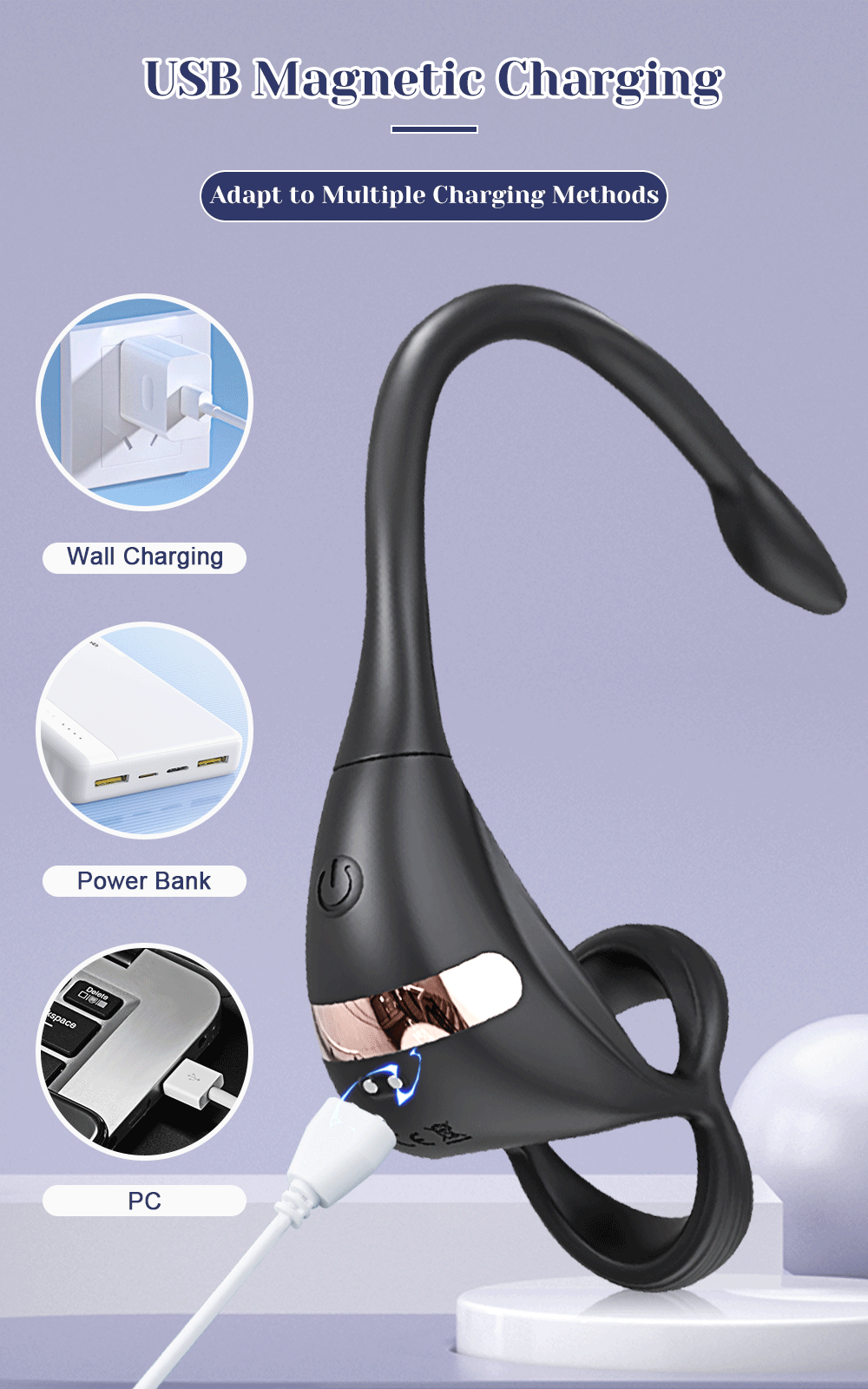 Vibrating Cock Ring Taint Stimulator with Mini Prostate Massager App Control Sex Toys for Men Couples Anal Butt Plug Penis Ring