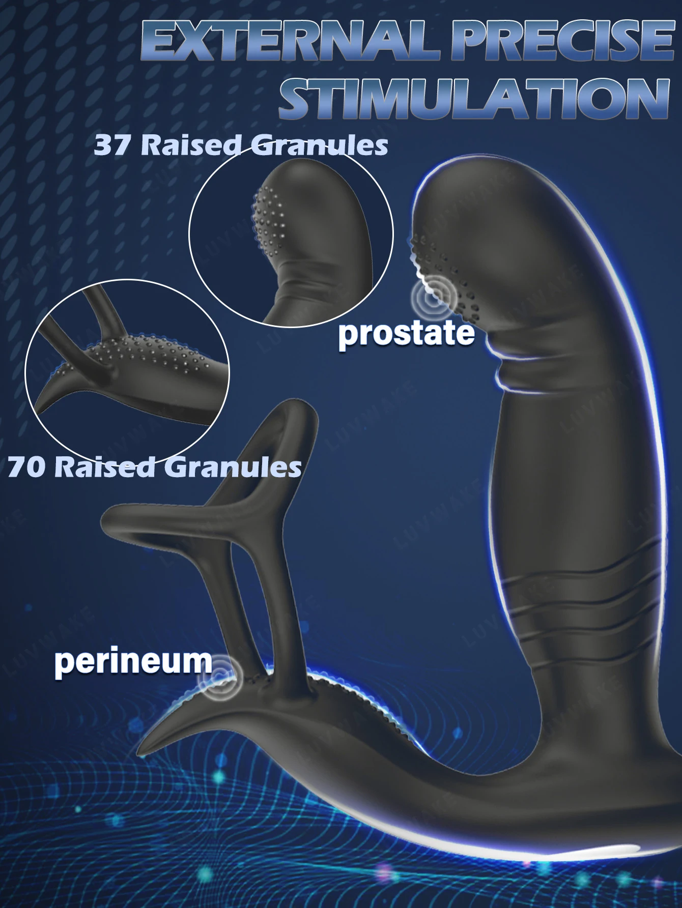 10 Wiggle Vibration Anal Plug Prostate Massager with Penis Ring Butt Plug Vibrator Perineum Stimulator Male Sex Toys for Men