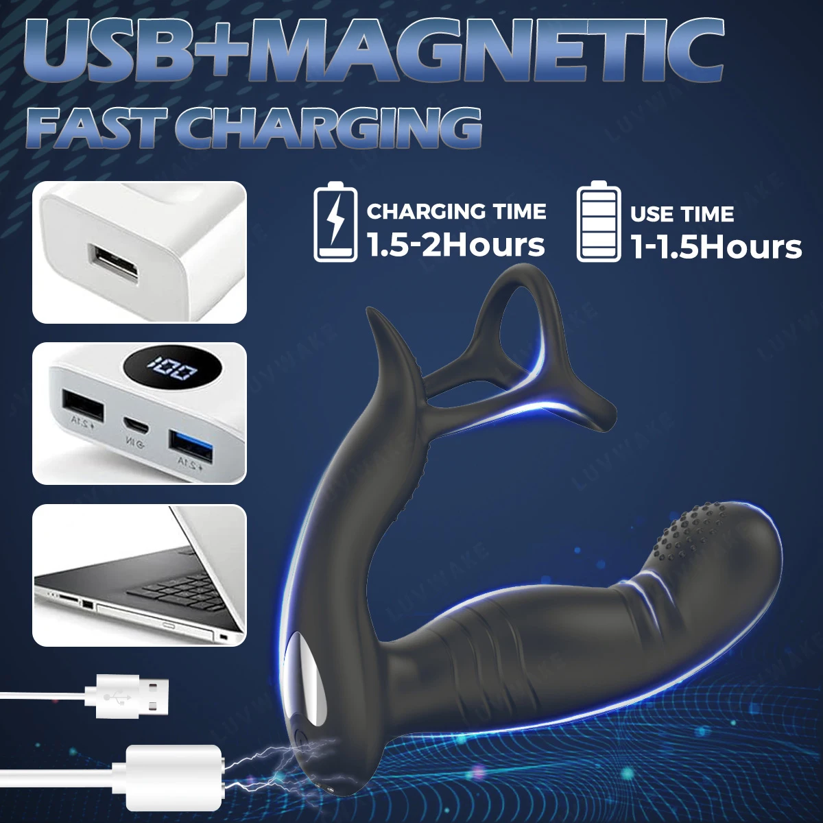10 Wiggle Vibration Anal Plug Prostate Massager with Penis Ring Butt Plug Vibrator Perineum Stimulator Male Sex Toys for Men