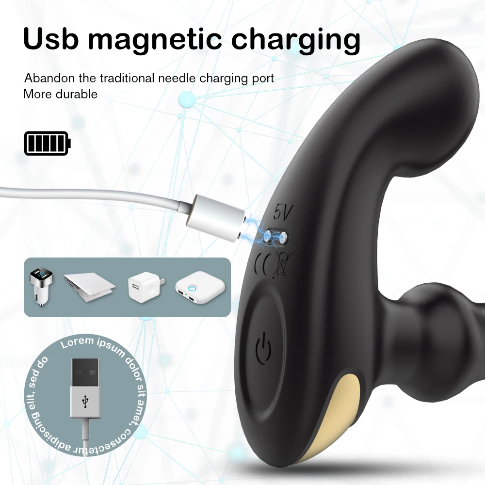 9 Frequency Male Prostate Massager Vibrator Anal Butt Plug Remote Control Vibrators Enhance Sexual Pleasure Sex Toys for Women