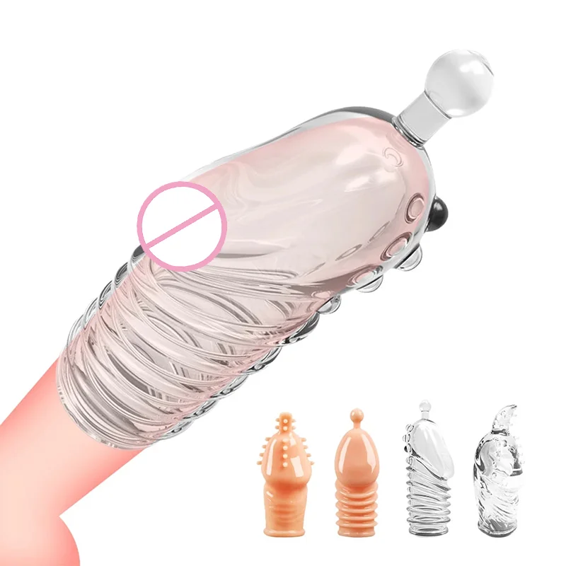 Sleeve For Penis Delay Loop Cock Sex Toys For Men Delay Ejaculation Penis Ring Erotic Condom Dildo Adult No Vibrator Sex Shop