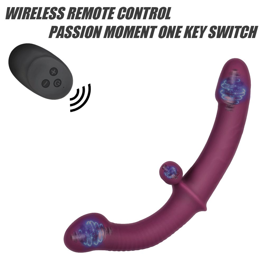 Double-head Vibrating Anal Prostate Massager 10 Speeds Strapless Strapon Dildo Vibrator G Spot Vibrators
