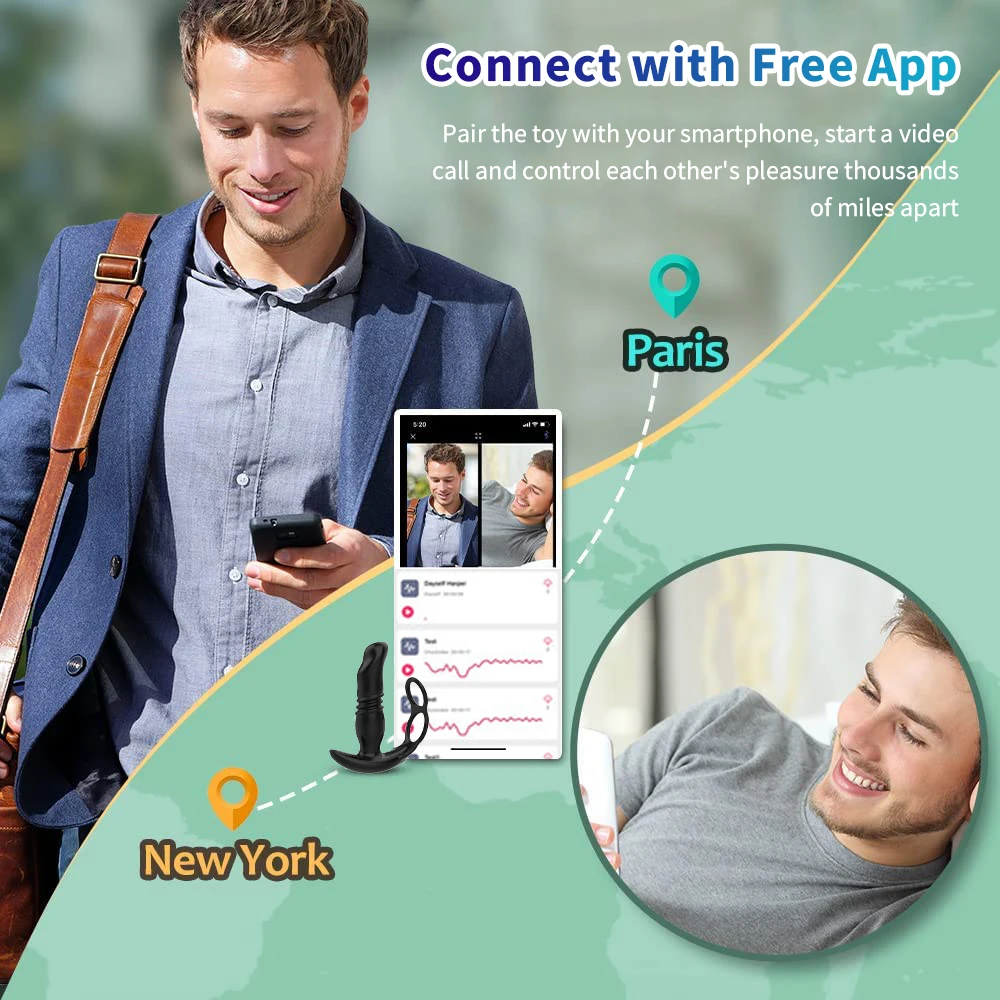 Telescopic Anal Vibrator Sex Toys For Men APP Remote Prostate Massager Bluetooth Dildo Vibrator Butt Plug Delay Ejaculation Ring Telescopic Anal Vibrator Sex Toys For Men APP Remote Prostate Massager Bluetooth Dildo Vibrator Butt Plug Delay Ejaculation Ring
