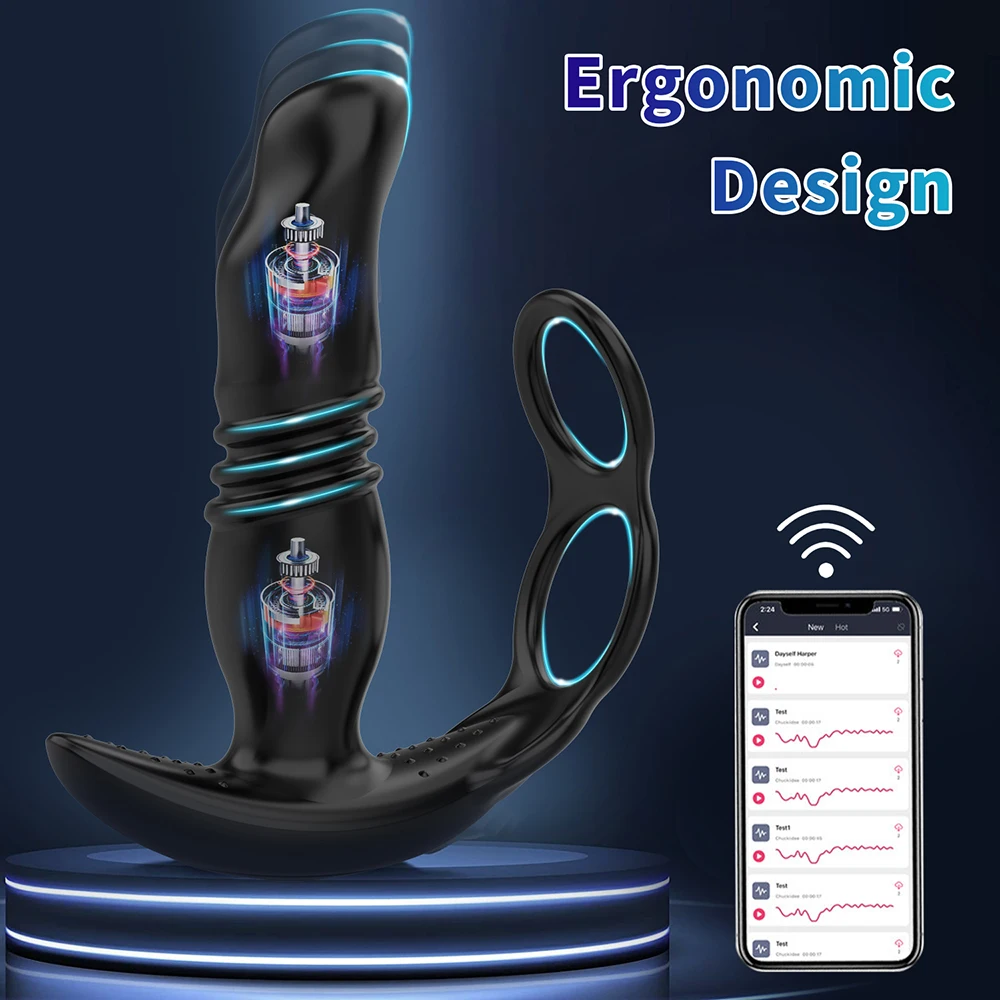 Telescopic Anal Vibrator Sex Toys For Men APP Remote Prostate Massager Bluetooth Dildo Vibrator Butt Plug Delay Ejaculation Ring Telescopic Anal Vibrator Sex Toys For Men APP Remote Prostate Massager Bluetooth Dildo Vibrator Butt Plug Delay Ejaculation Ring