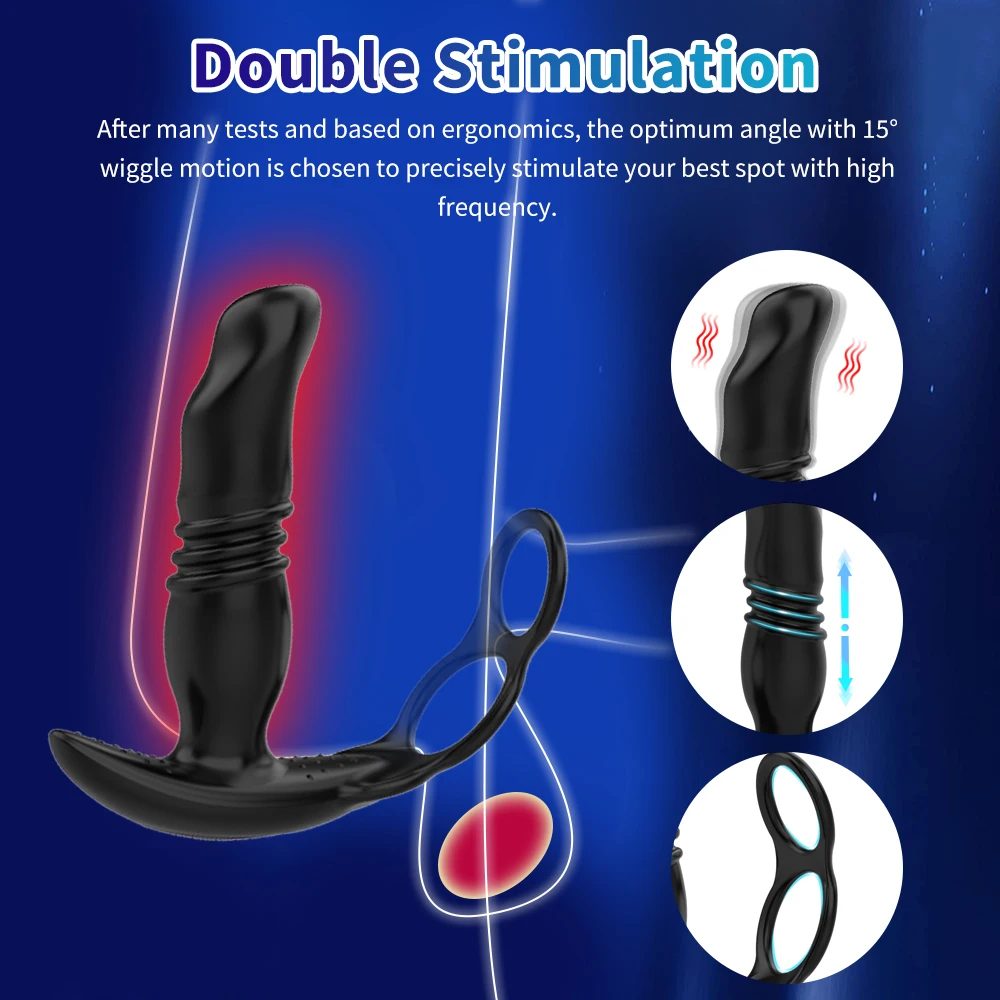 Telescopic Anal Vibrator Sex Toys For Men APP Remote Prostate Massager Bluetooth Dildo Vibrator Butt Plug Delay Ejaculation Ring Telescopic Anal Vibrator Sex Toys For Men APP Remote Prostate Massager Bluetooth Dildo Vibrator Butt Plug Delay Ejaculation Ring