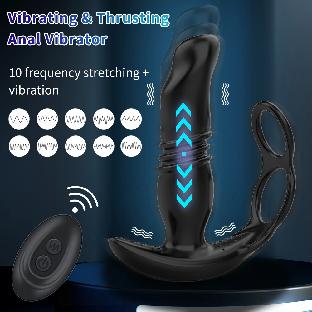 Telescopic Anal Vibrator Sex Toys For Men APP Remote Prostate Massager Bluetooth Dildo Vibrator Butt Plug Delay Ejaculation Ring Telescopic Anal Vibrator Sex Toys For Men APP Remote Prostate Massager Bluetooth Dildo Vibrator Butt Plug Delay Ejaculation Ring