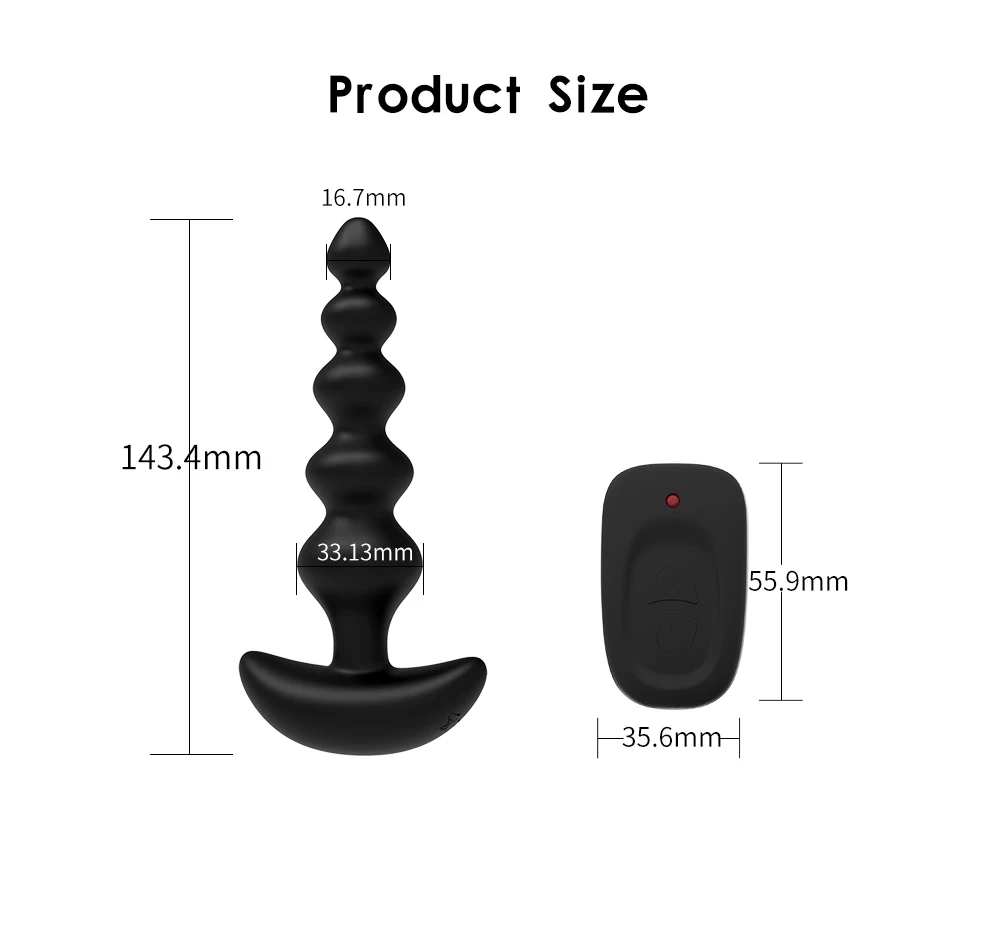 Wireless Remote Anal Vibrator Prostate Massager Anal Beads Butt Plug Sex Toy for Women Men Masturbator Dildo Vibrator Stimulator