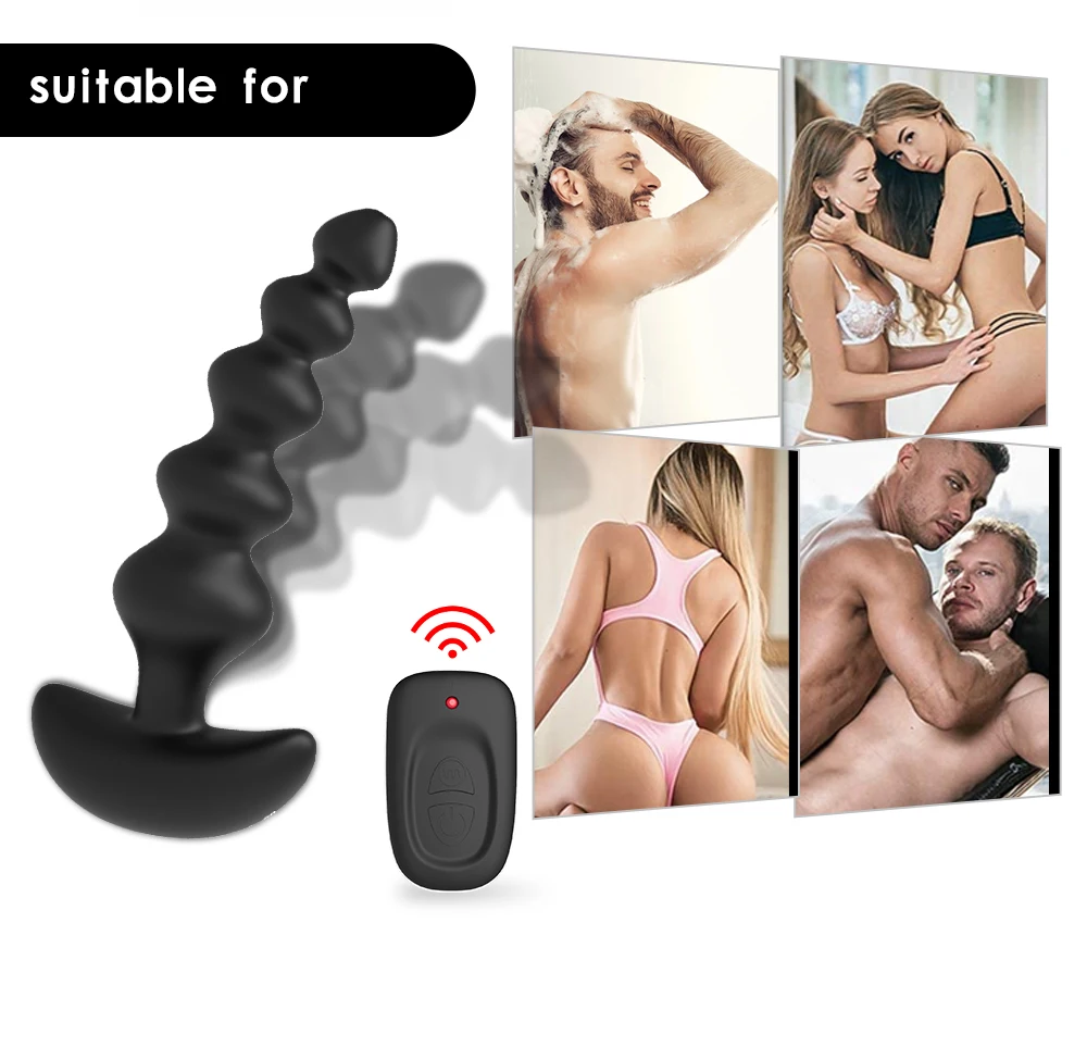 Wireless Remote Anal Vibrator Prostate Massager Anal Beads Butt Plug Sex Toy for Women Men Masturbator Dildo Vibrator Stimulator