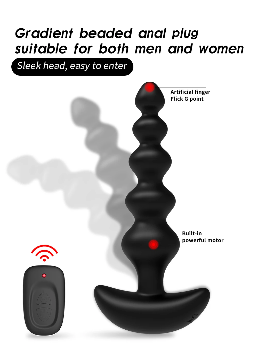 Wireless Remote Anal Vibrator Prostate Massager Anal Beads Butt Plug Sex Toy for Women Men Masturbator Dildo Vibrator Stimulator