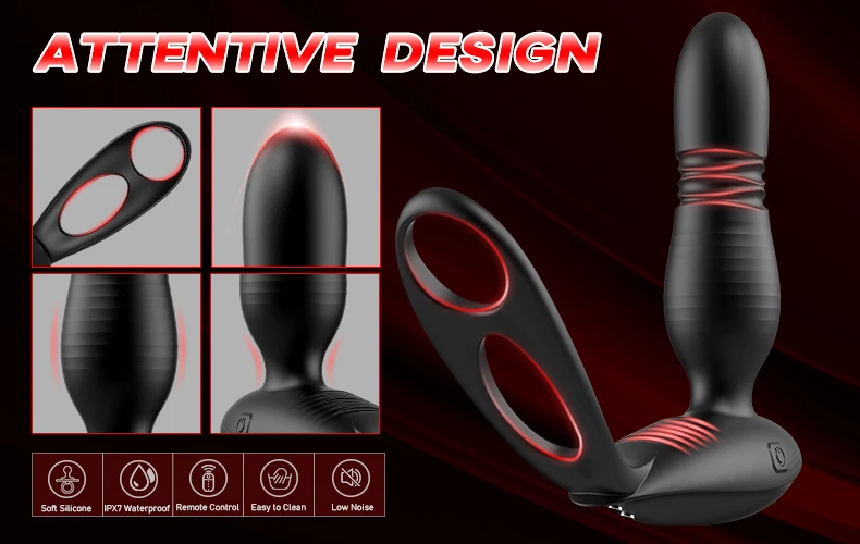 HESEKS Thrusting Anal Plug Vibrators Men with Remote Control Prostate Massager Masturbators Vibrators for men Sex Toys for Men