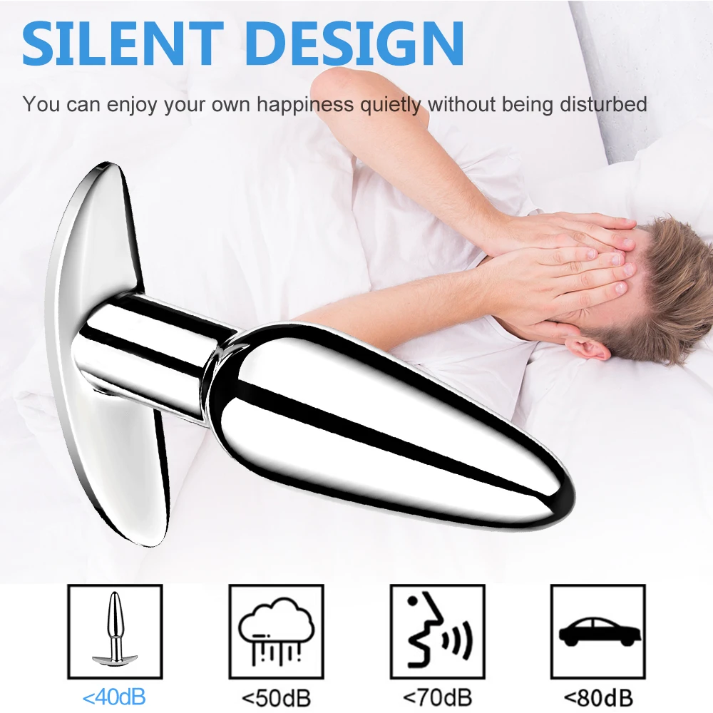 Metal Butt Plug Anal Plug Vibrator Wireless Remote Control Prostate Massager Adult 18 Gay Erotic Sex Toys for Men Women 10 Modes