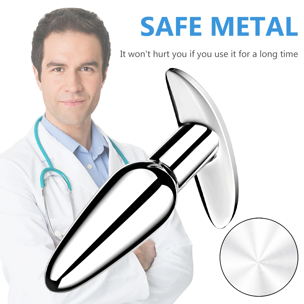 Metal Butt Plug Anal Plug Vibrator Wireless Remote Control Prostate Massager Adult 18 Gay Erotic Sex Toys for Men Women 10 Modes