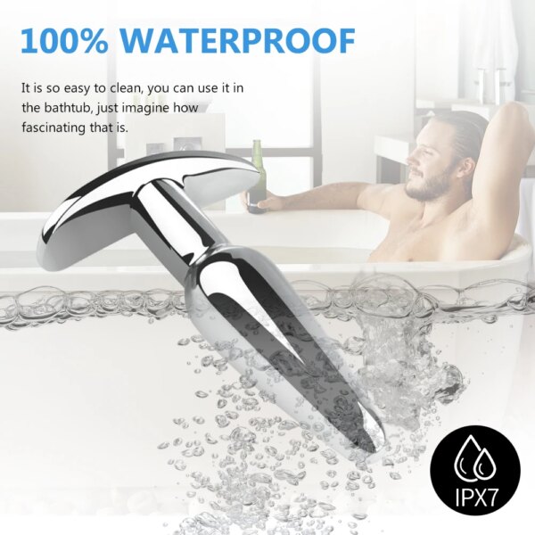 Metal Butt Plug Anal Plug Vibrator Wireless Remote Control Prostate Massager Adult 18 Gay Erotic Sex Toys for Men Women 10 Modes