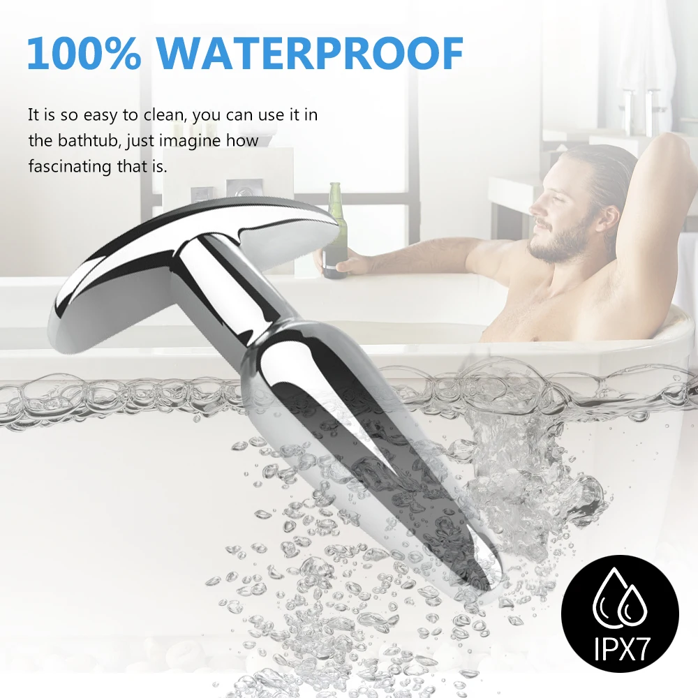 Metal Butt Plug Anal Plug Vibrator Wireless Remote Control Prostate Massager Adult 18 Gay Erotic Sex Toys for Men Women 10 Modes